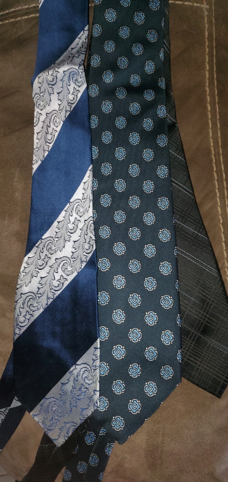 Lot of 3 vintage classic professional men’s gentleman’s blue ties