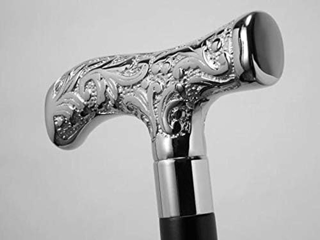 Star Antique Brass Walking Stick Deluxe Walking Cane Beautiful Brass Silver Hand