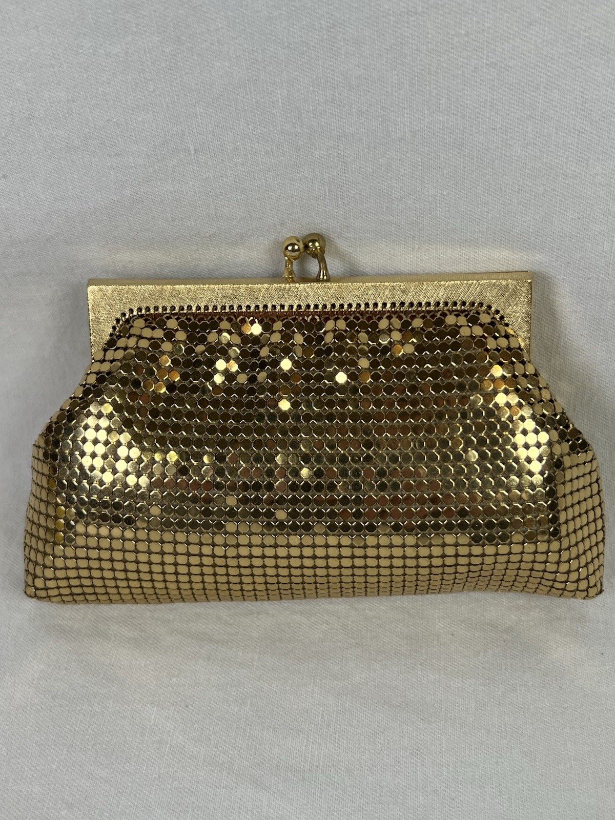 Vintage Sequin Mesh Gold Tone Whiting & Davis Coin Purse Made For Pappagallo