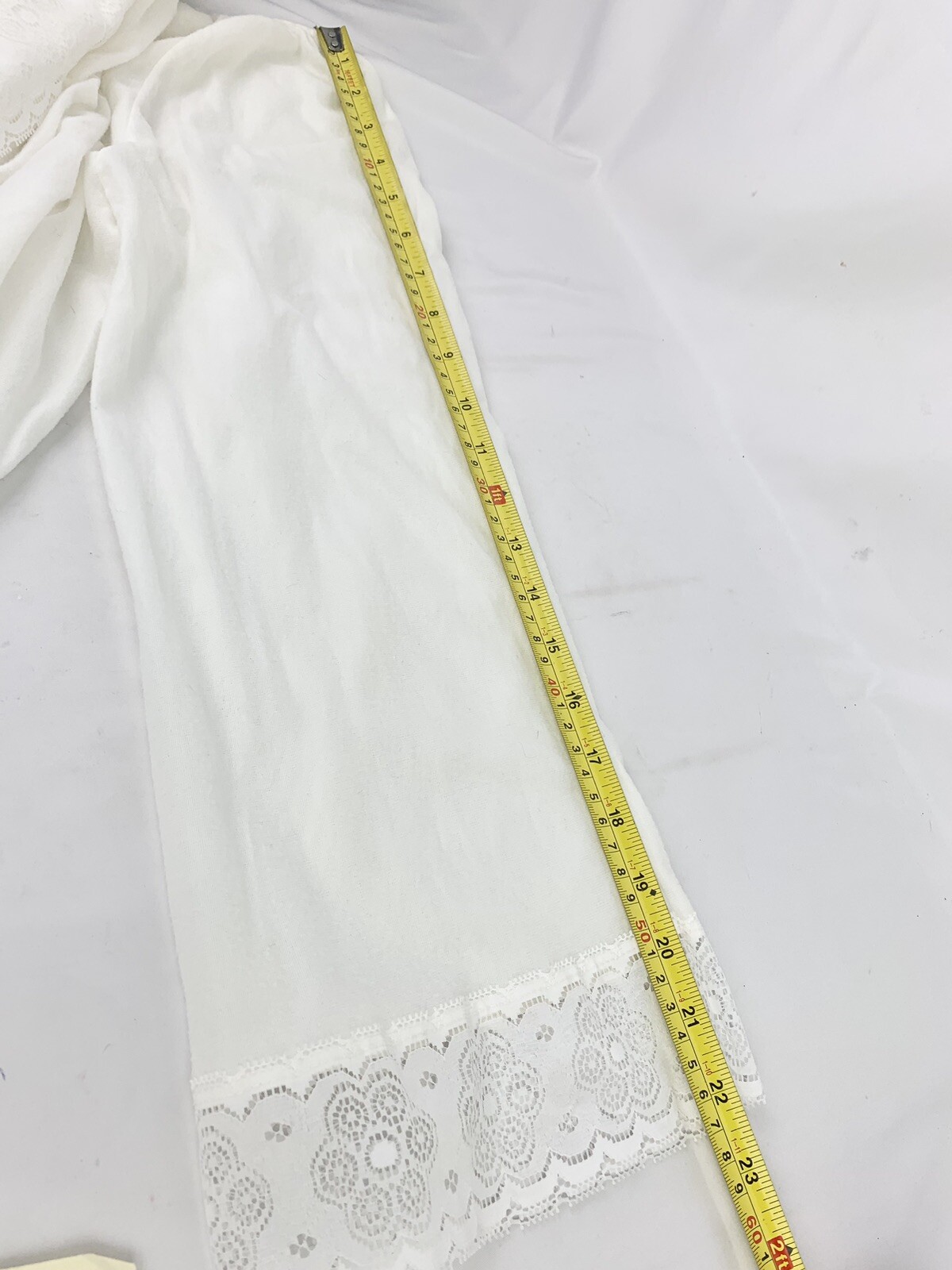 Vtg Beige Button Nightgown w/lace Acetate Nylon Large Romantic Cottage core