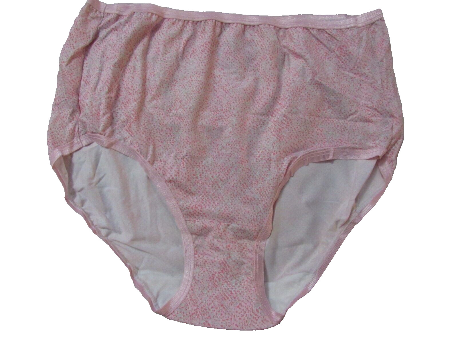 VTG FRUIT OF THE LOOM SPARKLY PINK PRINT BRIEFS S-7 XL GRANNY PANTIES SISSY