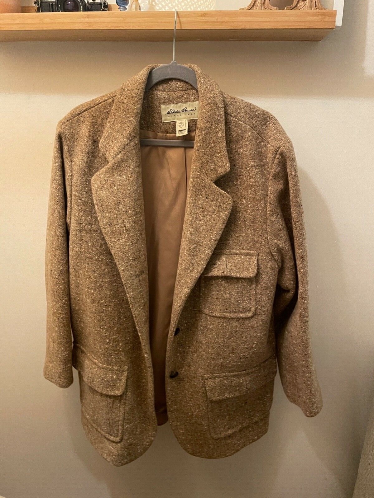 Vintage Eddie Bauer Wool Coat, Size Women’s Tall Large