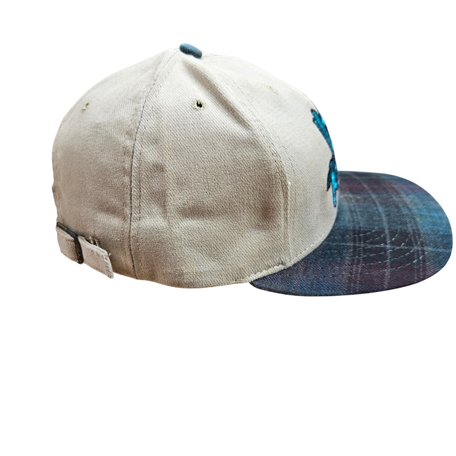 American Needle US Open Tennis 96 Hat Mens OS Tan Plaid Brim Embroidered NEW