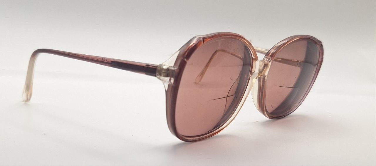 Vintage 303 Brown Translucent Oval Sunglasses FRAMES ONLY Hong Kong