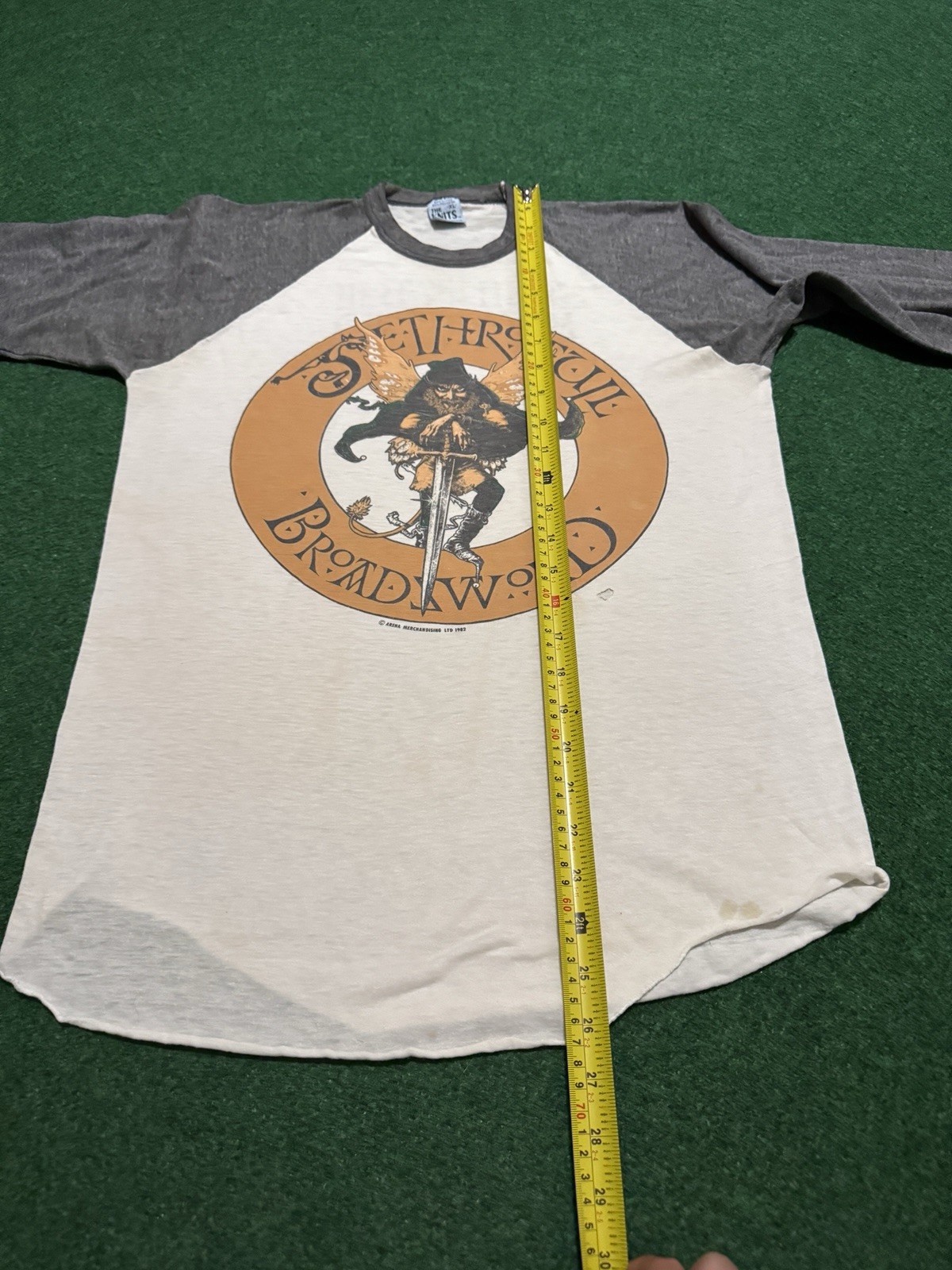 Jethro Tull 80s Raglan Concert Shirt 19×26 L/XL Vintage Broadsword Tour Band