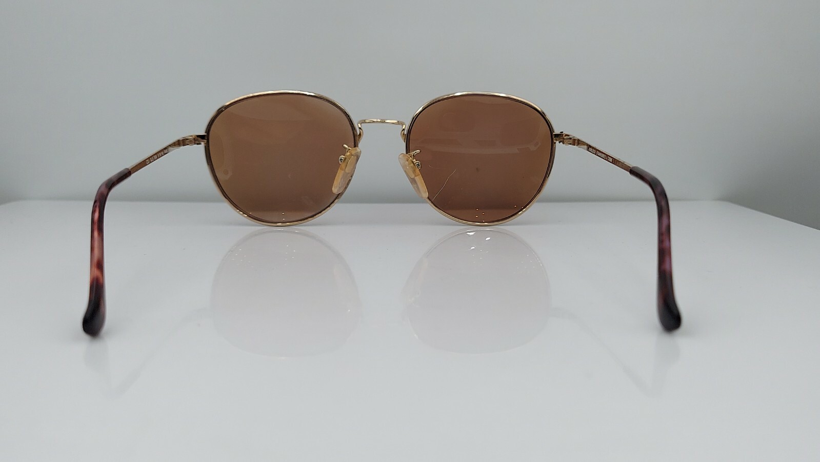 Vintage Wimbledon Strawberries & Creme Gold Oval Sunglasses FRAMES ONLY Japan