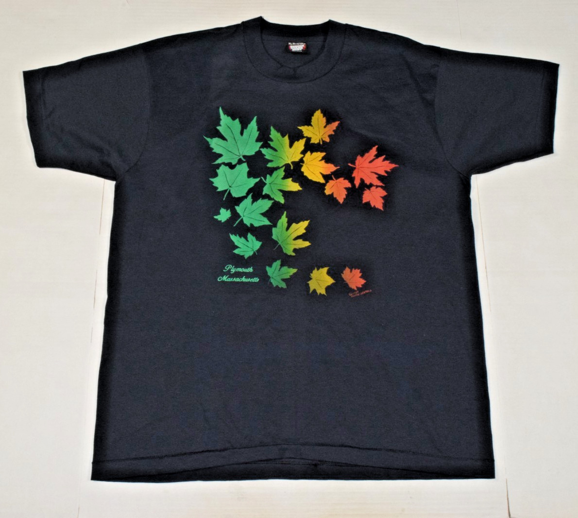 Vintage T-Shirt Screen Stars Single Stitch Size L 80s Plymouth Massachusetts ’85