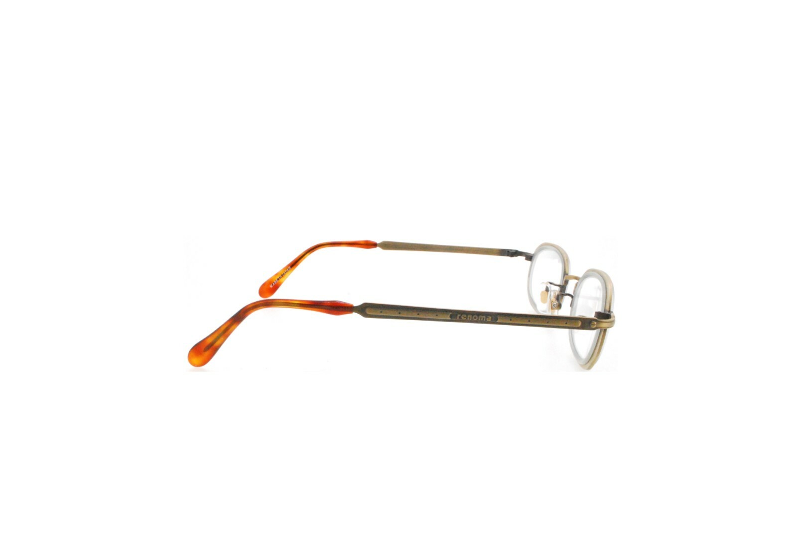 New Authentic renoma T21-9757 COL.4A Japan 90s Vintage Antique Gold Eyeglasses