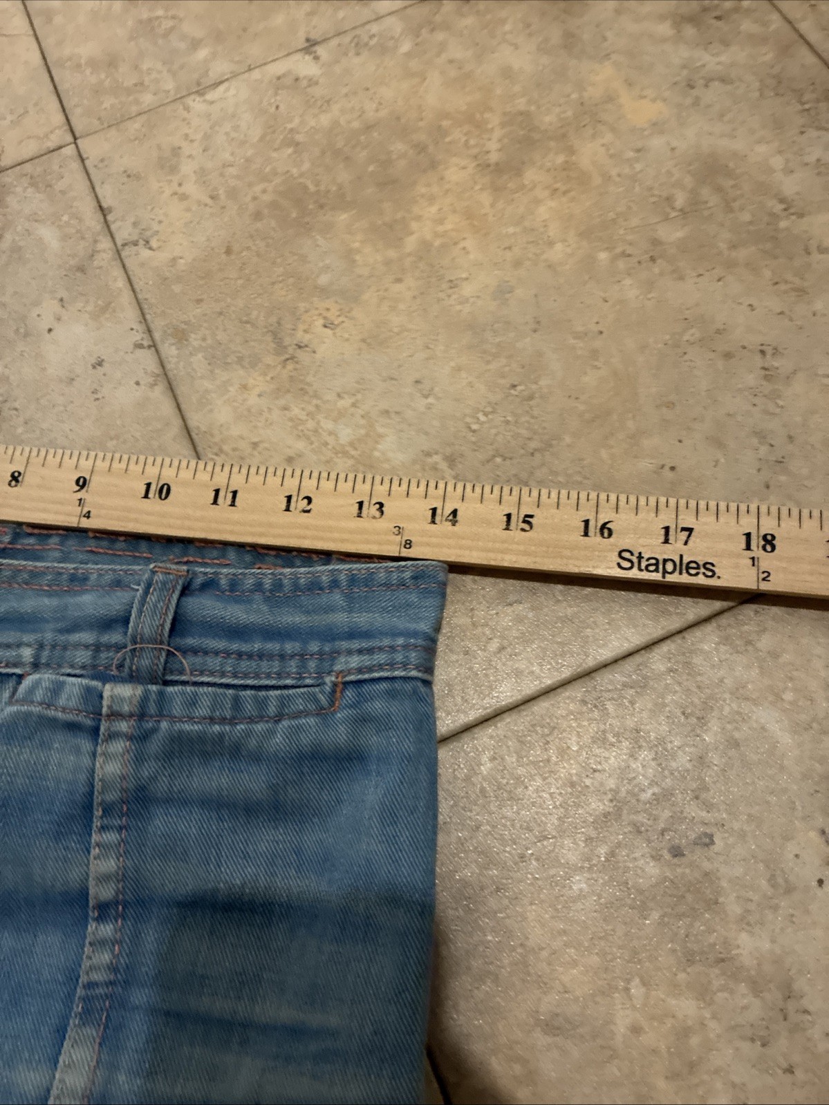 VTG 70s On Time By Prime Time Patchwork Denim Flare Leg Pants Waist 27” Tag 31