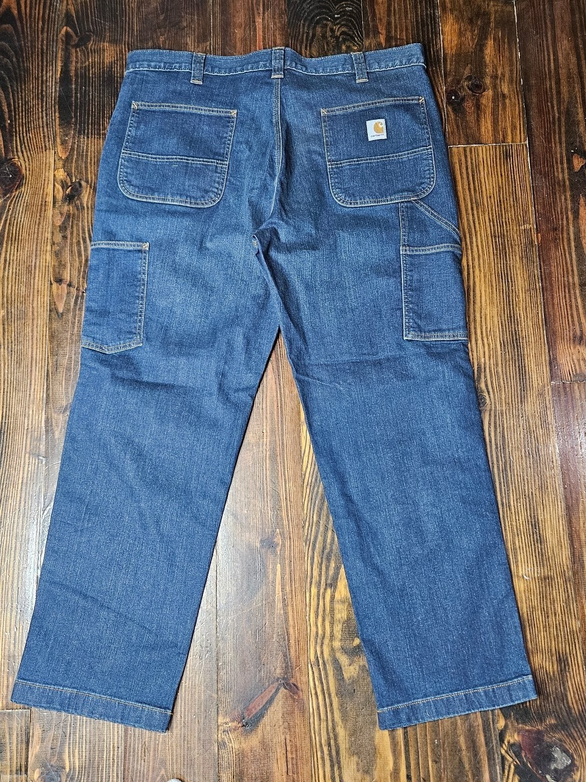 Carhartt Men’s Vintage Dark Blue Denim Carpenter Jeans 40×30 Relaxed Fit