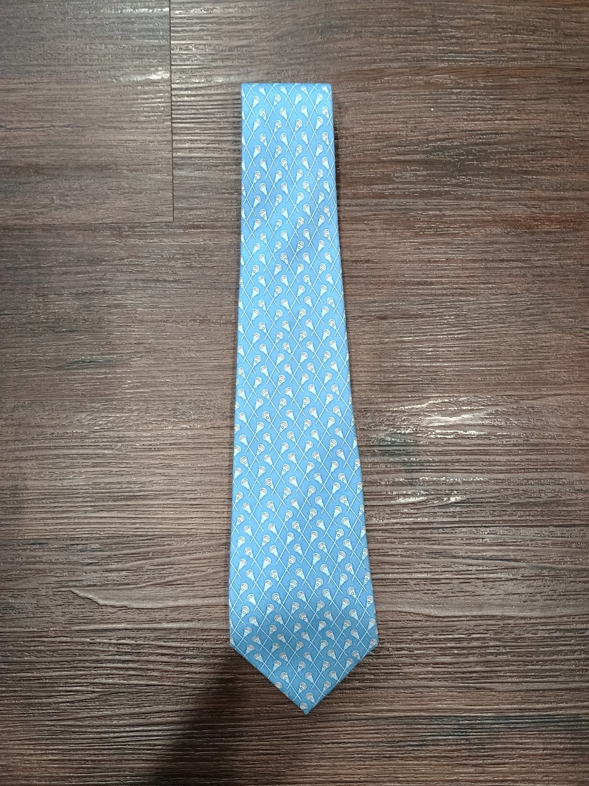Vineyard Vines Silk Tie Lacrosse Sticks Blue Handpicked by Shep & Ian USA 60″