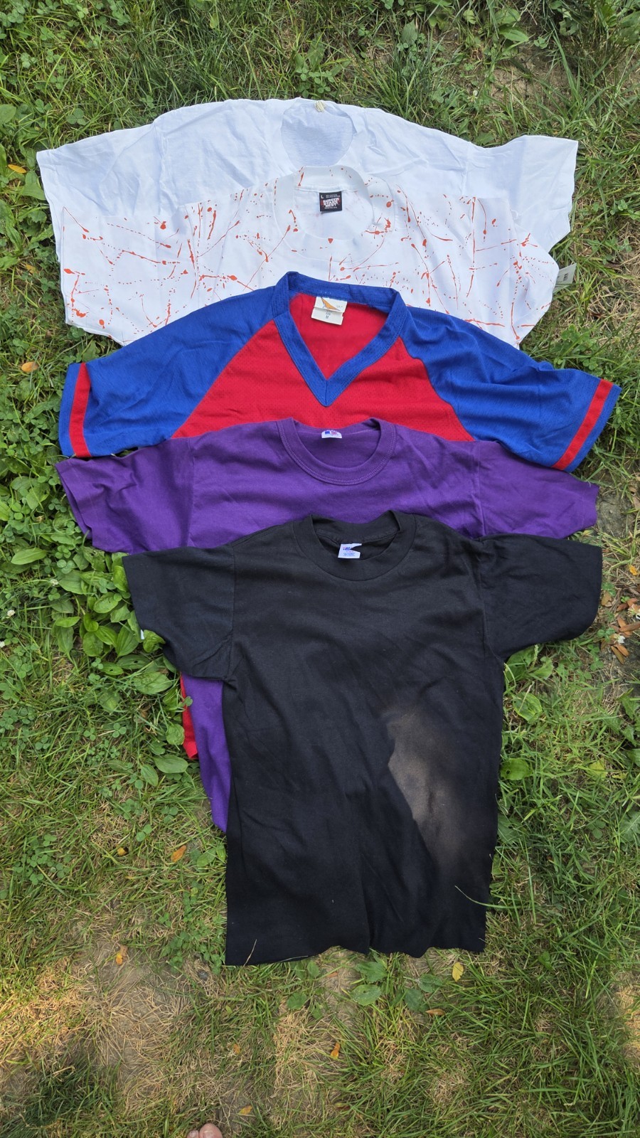 (5) 80s 90s DEADSTOCK Vintage Single Stitch T-Shirt LOT Made USA Sm Med Lg XXXL