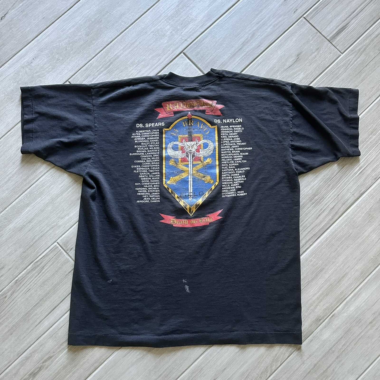 Vintage 90s Fort Sill Oklahoma Army Ranger T Shirt. Size XL.