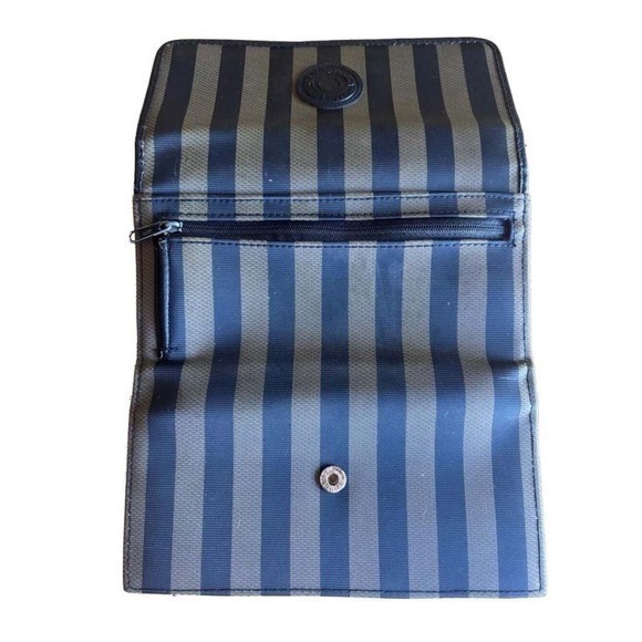 Vintage Wear Collection Striped Checkbook wallet