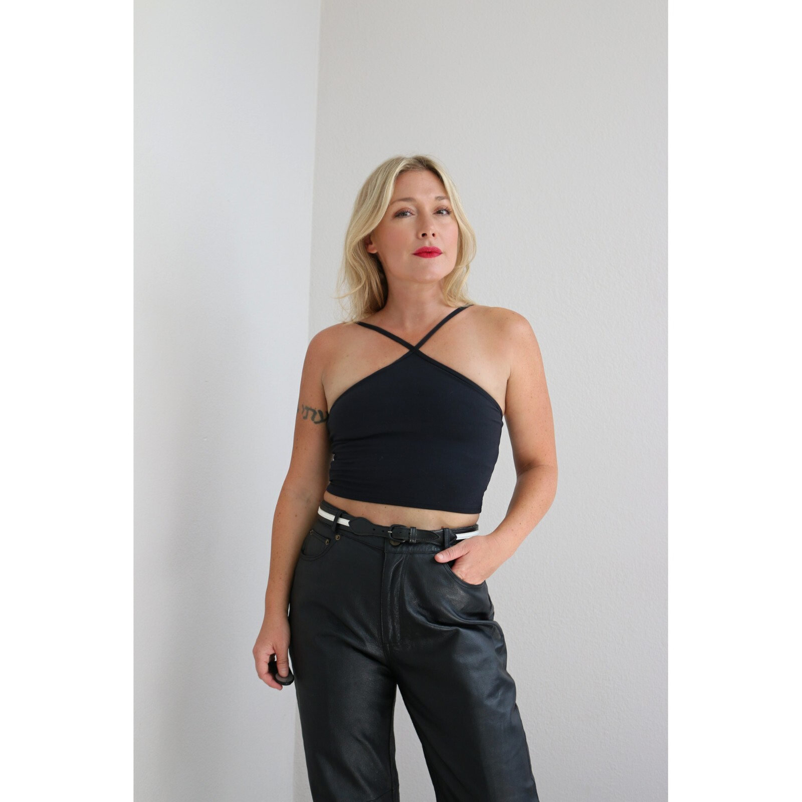 1980’s Bagatelle Tapered Leather Pants ~Size Small to Medium ~ Waist 29″ to 30″