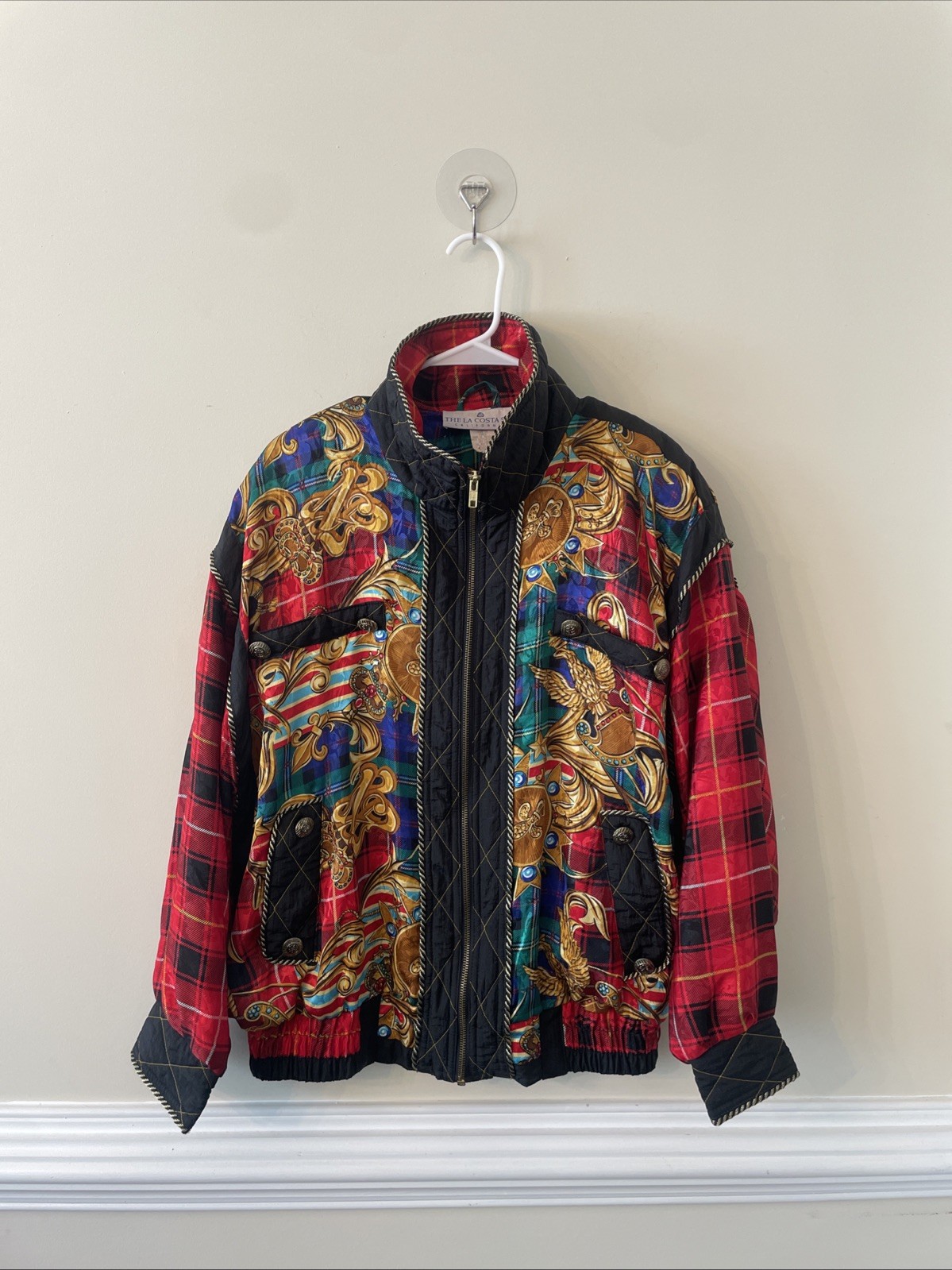 The La Costa Spa Womens Vintage Bomber 80s Jacket Size Medium