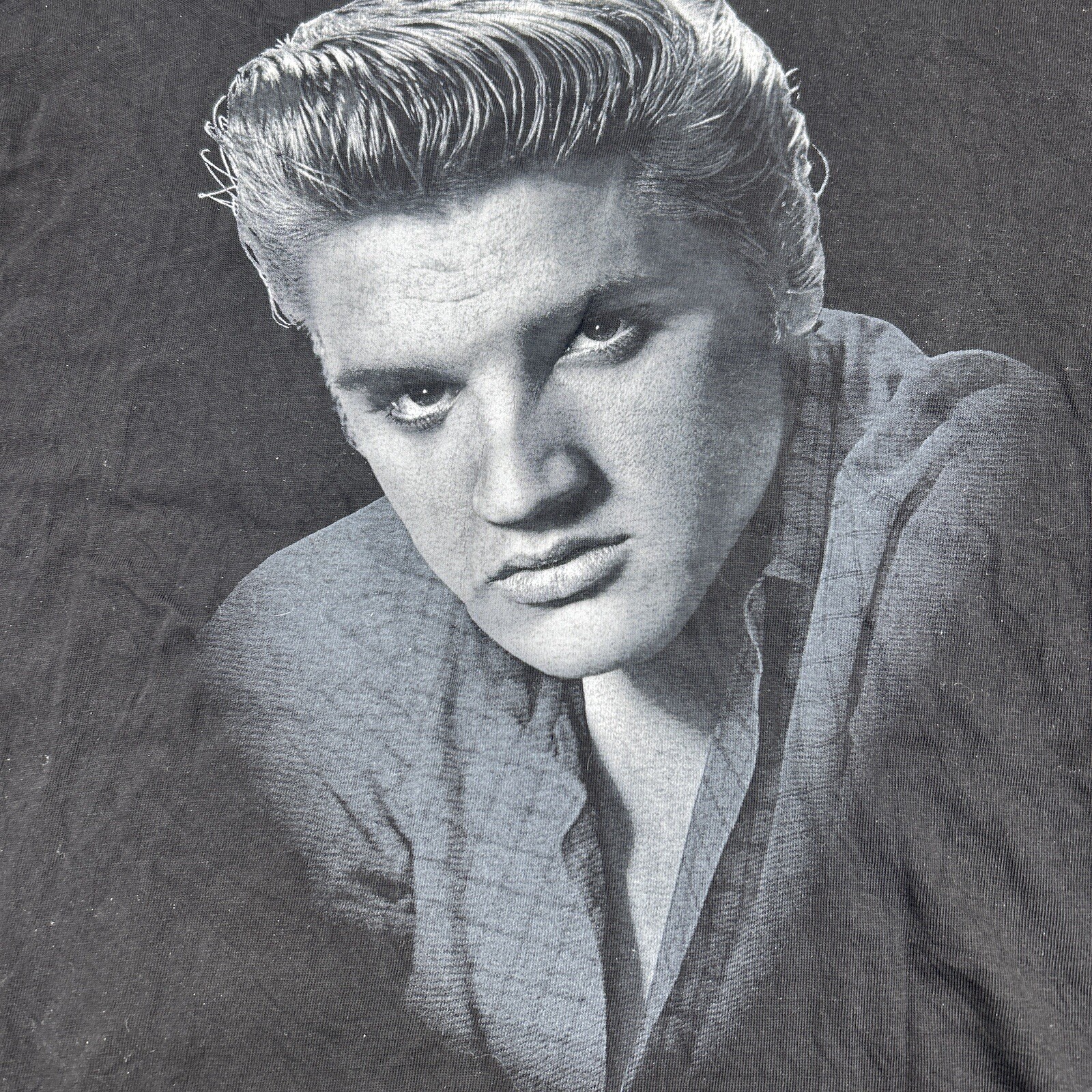 Vtg Cronies Elvis Presley Single Stitch T Shirt Men Black Flaw Made USA