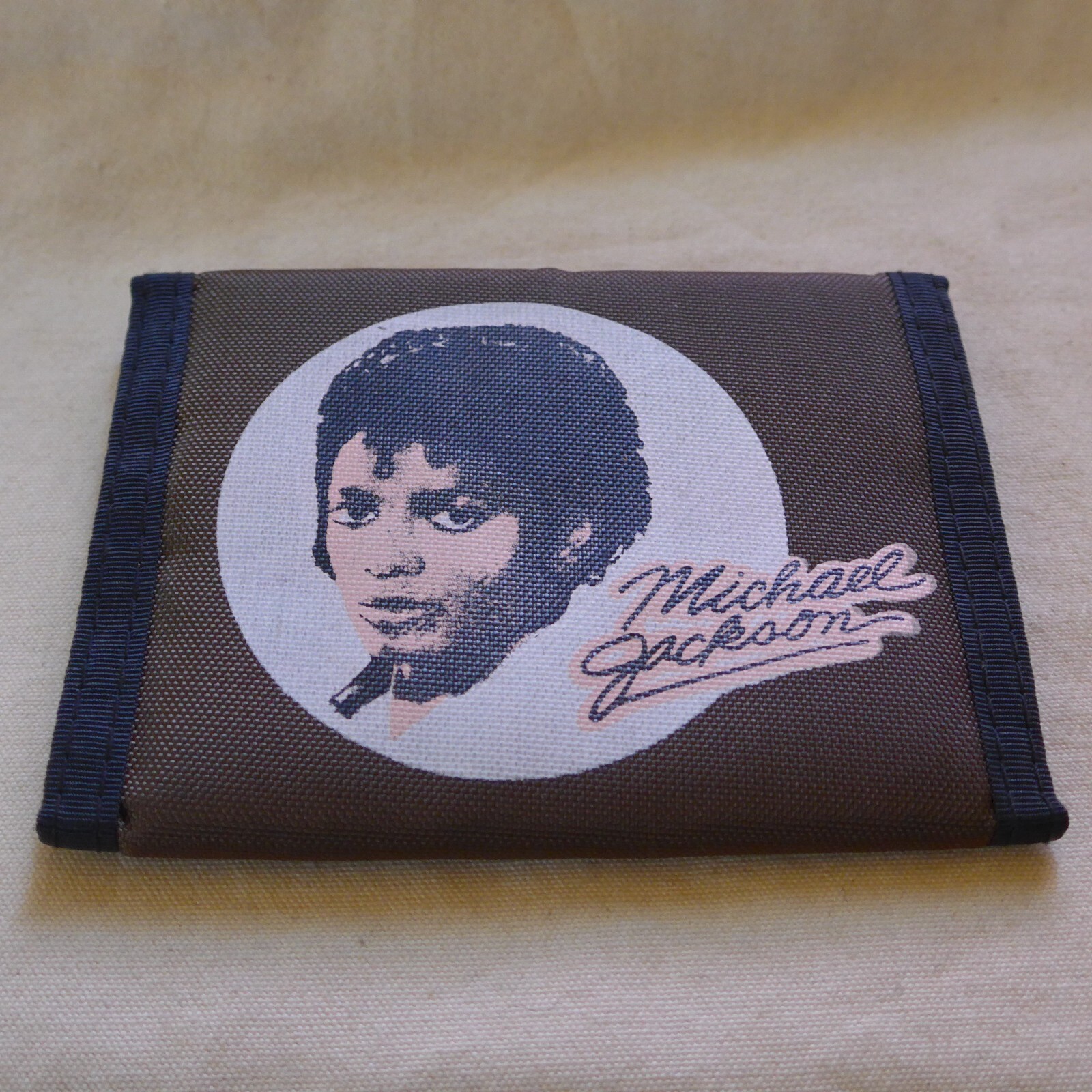 Vintage 1980’s MICHAEL JACKSON MJ Wallet Deadstock NOS New Old Stock brn