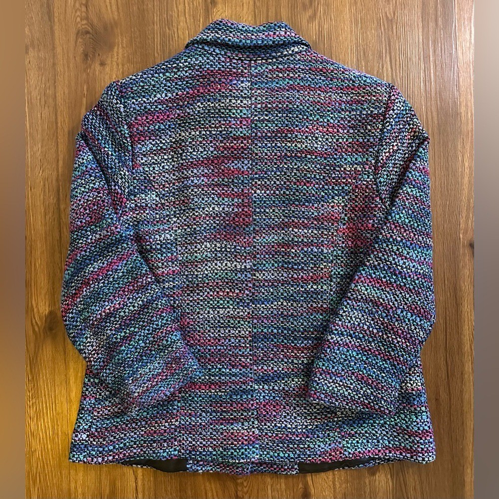 Vintage Appleseed’s Multicolor Women’s Button Up Tweed Blazer Jacket