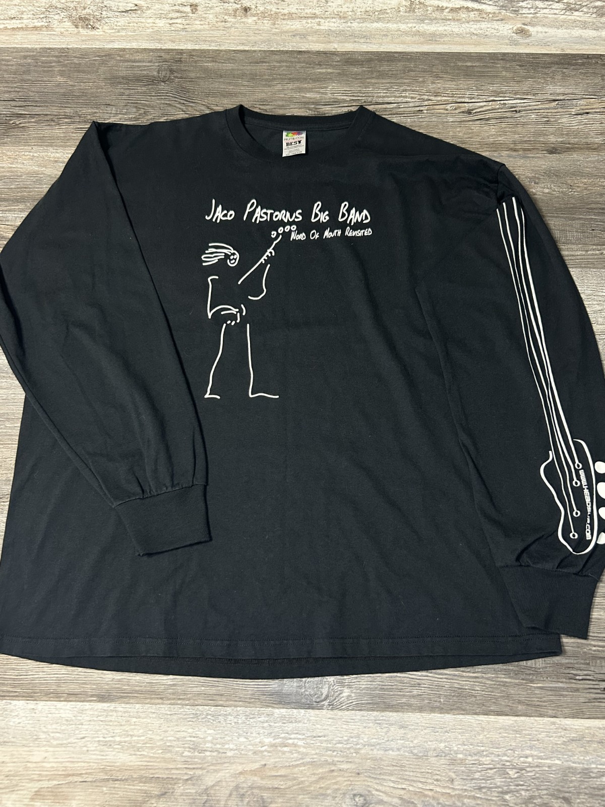 Vintage Y2K Jaco Pastorus Big Band Heads Up Records Long Sleeve Promo Shirt 2XL