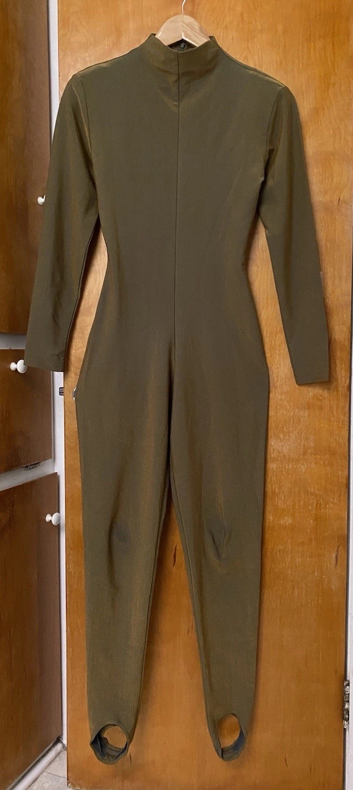VTG 80s 90s Limited Catsuit Bodysuit Gold Glitter Rave Futuristic Size XS Glam