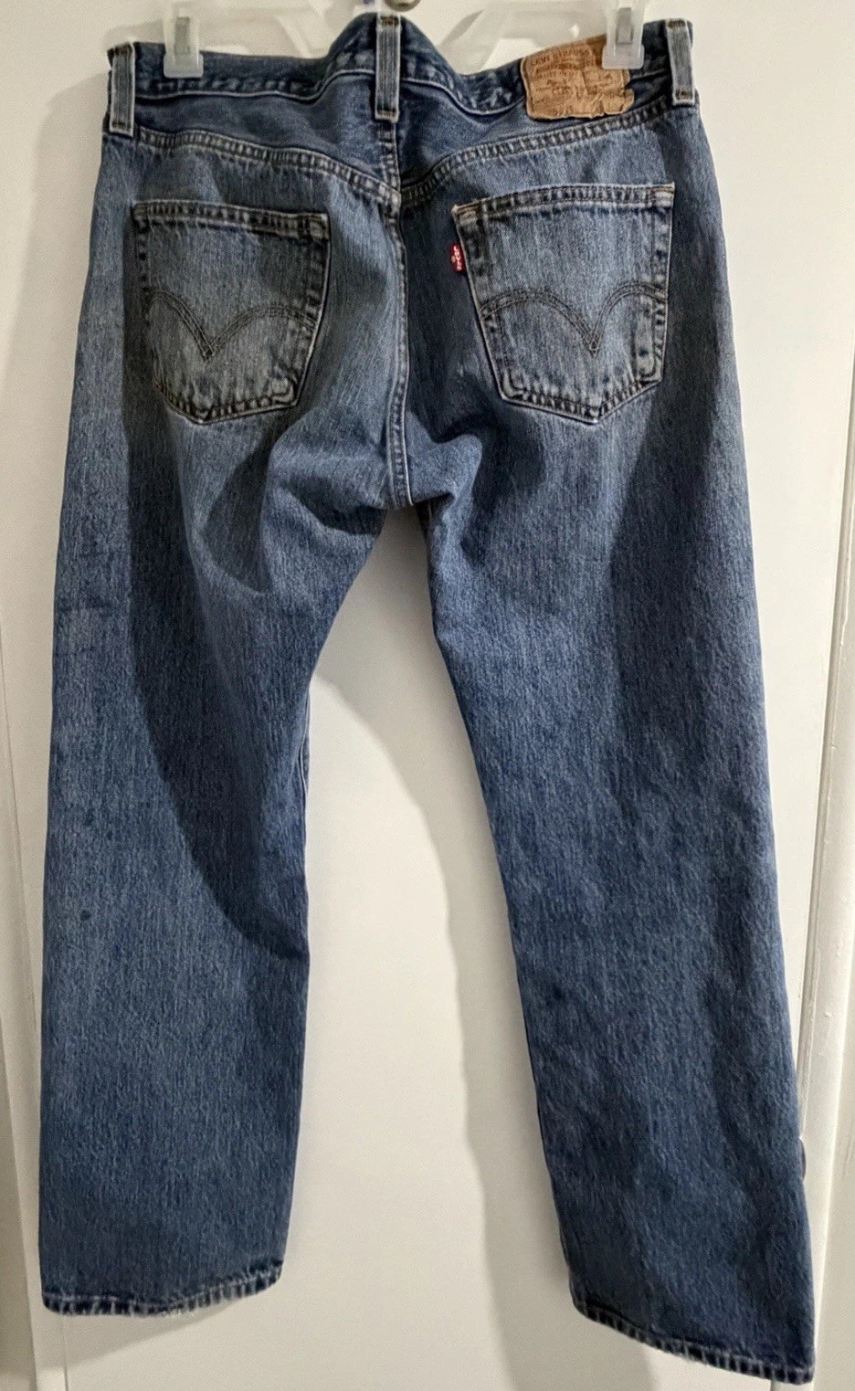 Levis 501 Jeans Red Tab Distressed 36x 32 Straight Fit Circa 2011 Made México