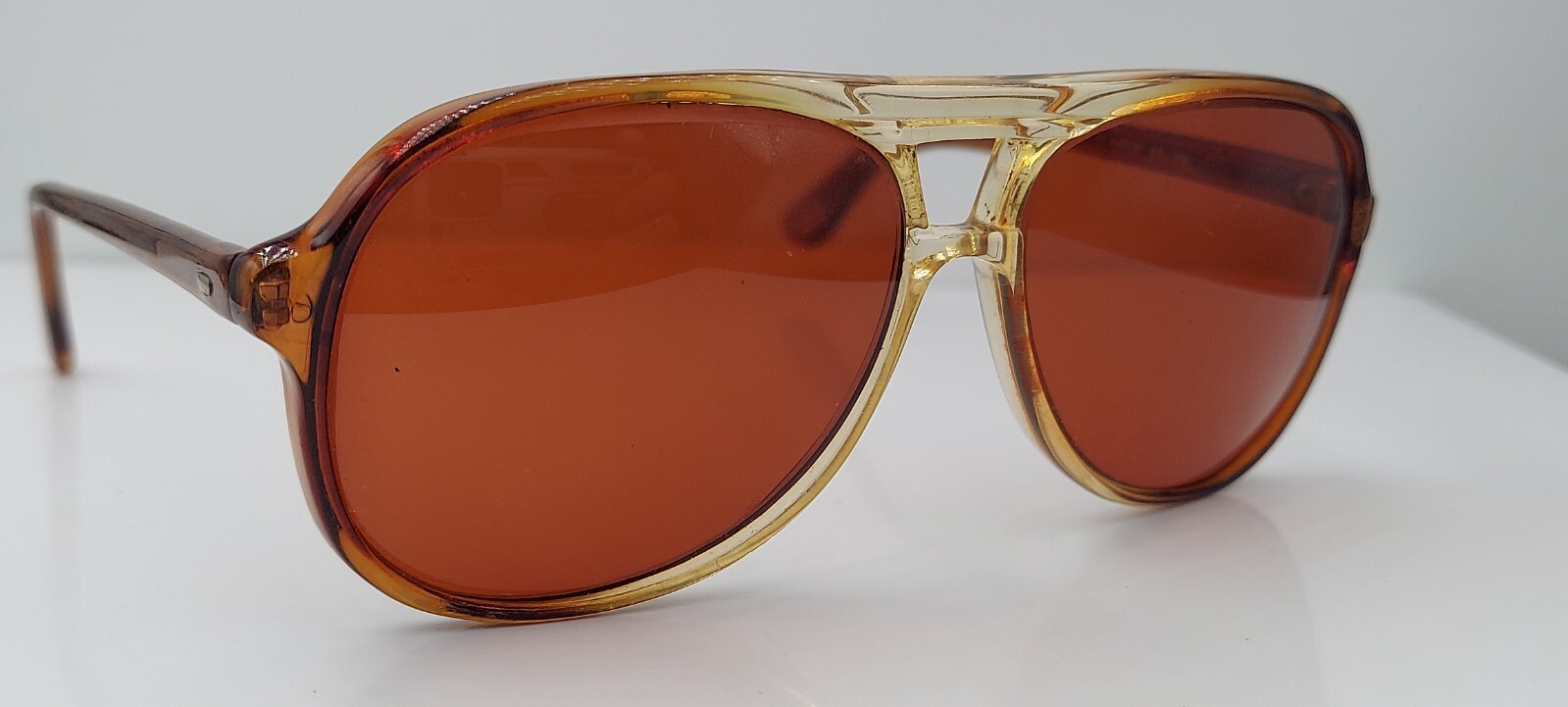Vintage ORA Marco Brown Pilot Sunglasses Hong Kong FRAMES ONLY