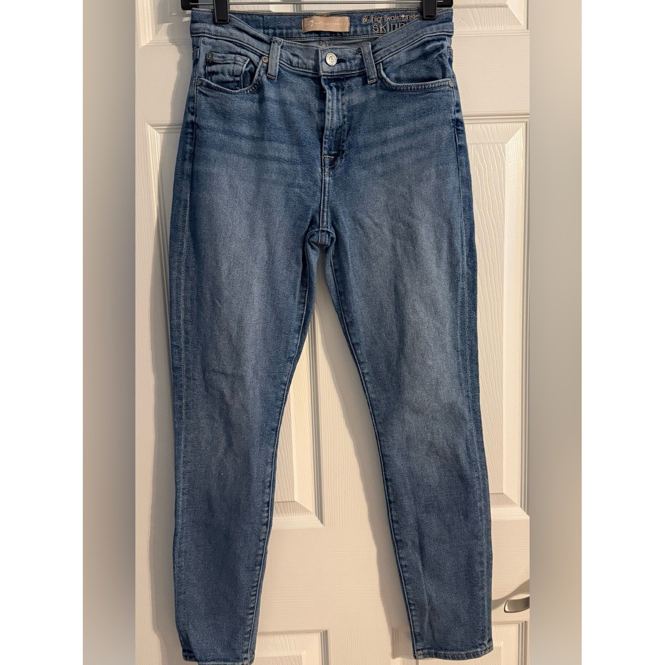 7 For All Mankind Luxe Vintage High Waist Ankle Skinny Jeans Size 29
