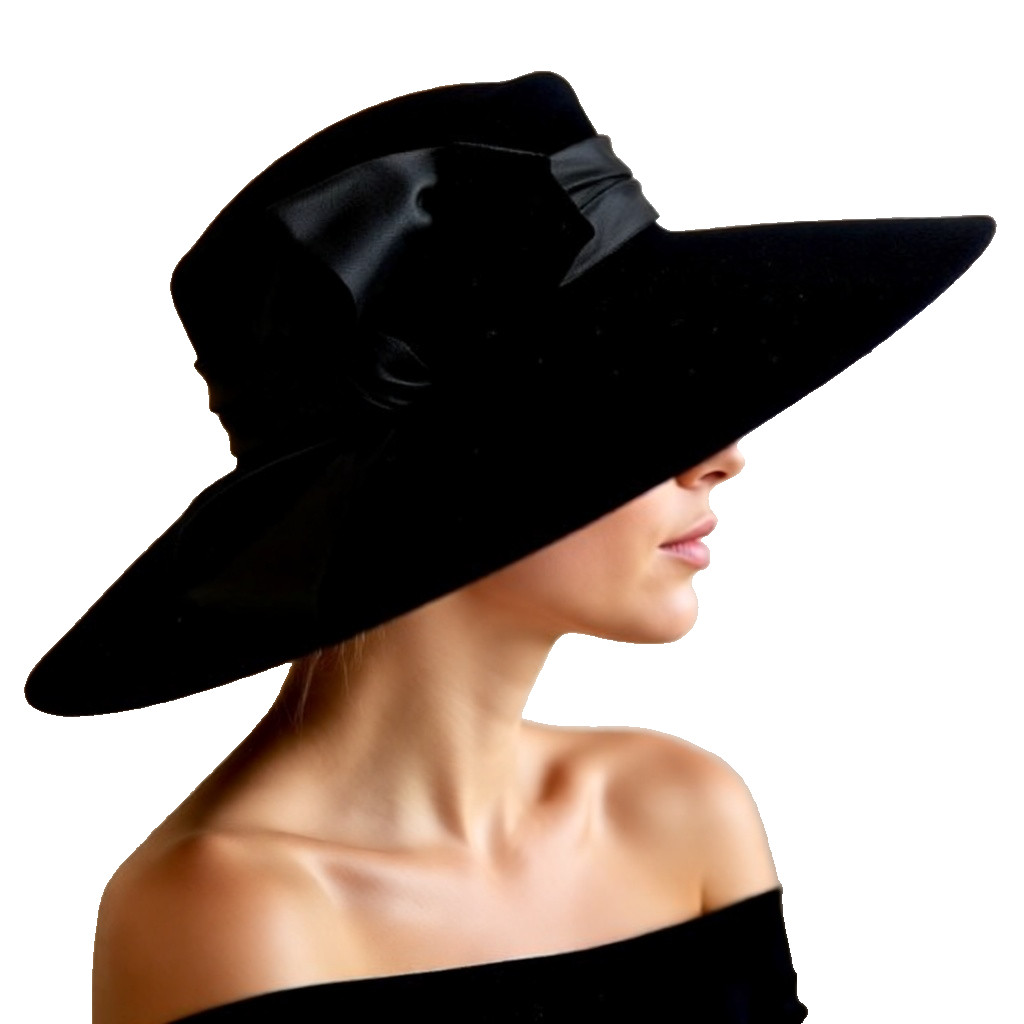 Marina Killery couture Vintage Black Hat NWT Collector’s Rare Adjustable size