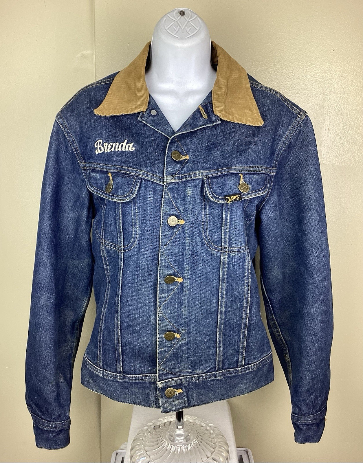 Vtg 80s Lee Storm Rider Jacket 34R Made In USA Denim Western Jean Trucker