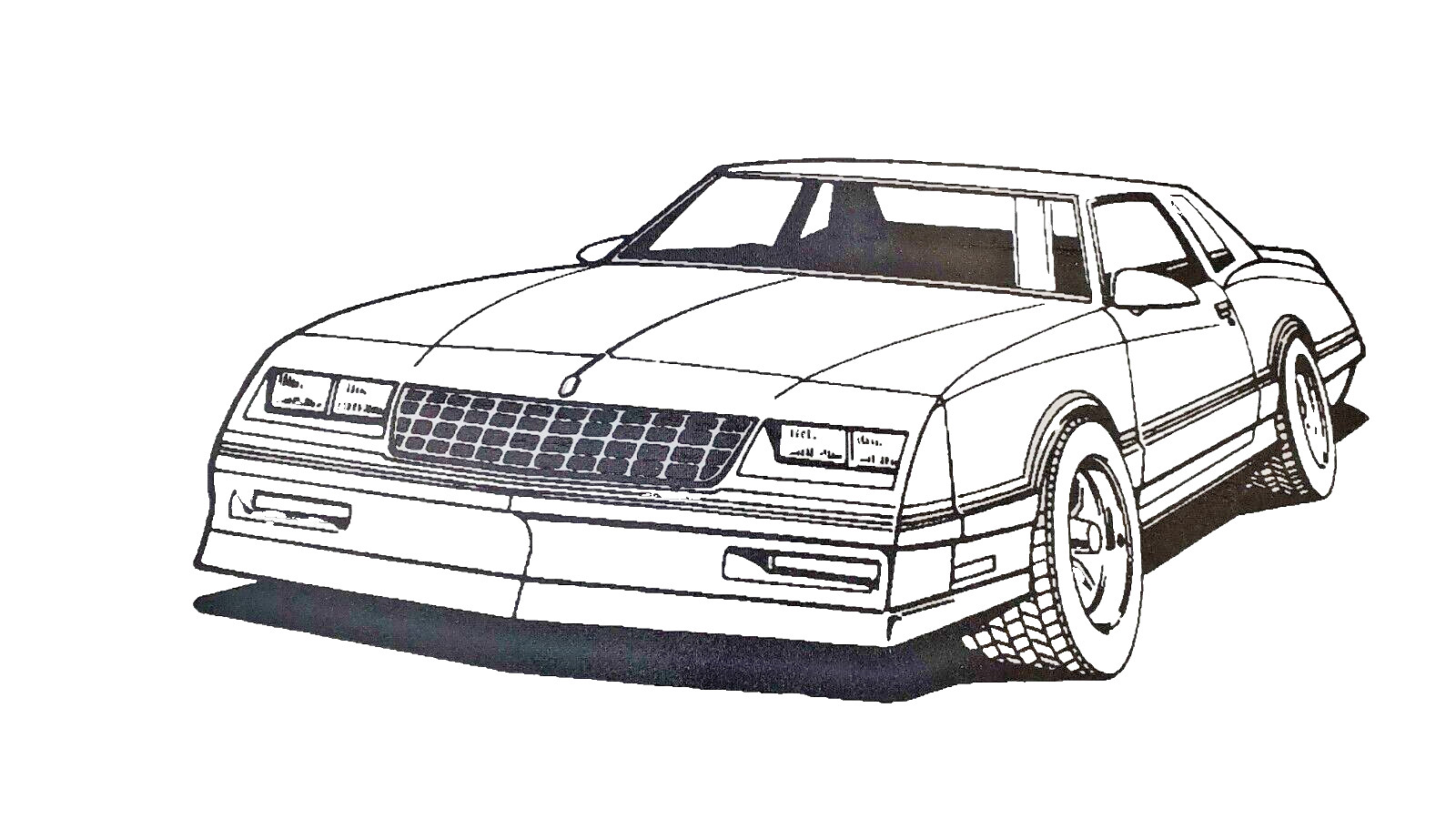 Chevy Monte Carlo Vintage 70’s T-Shirt transfer NOS air brush outline X 125