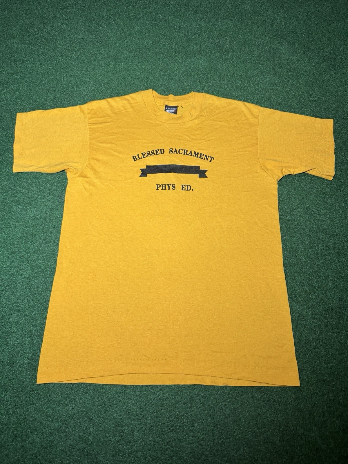 Blessed Sacrament Vintage Phys Ed T Shirt 90s Physical Education Gym M/L 20×27