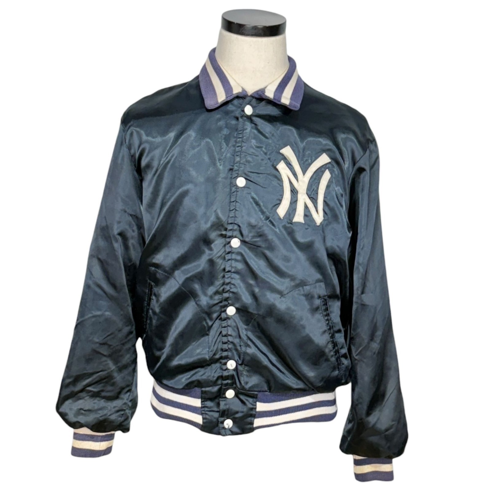 Vintage 1960s Empire Sporting Goods NY Yankees Satin Jacket Union Made XL