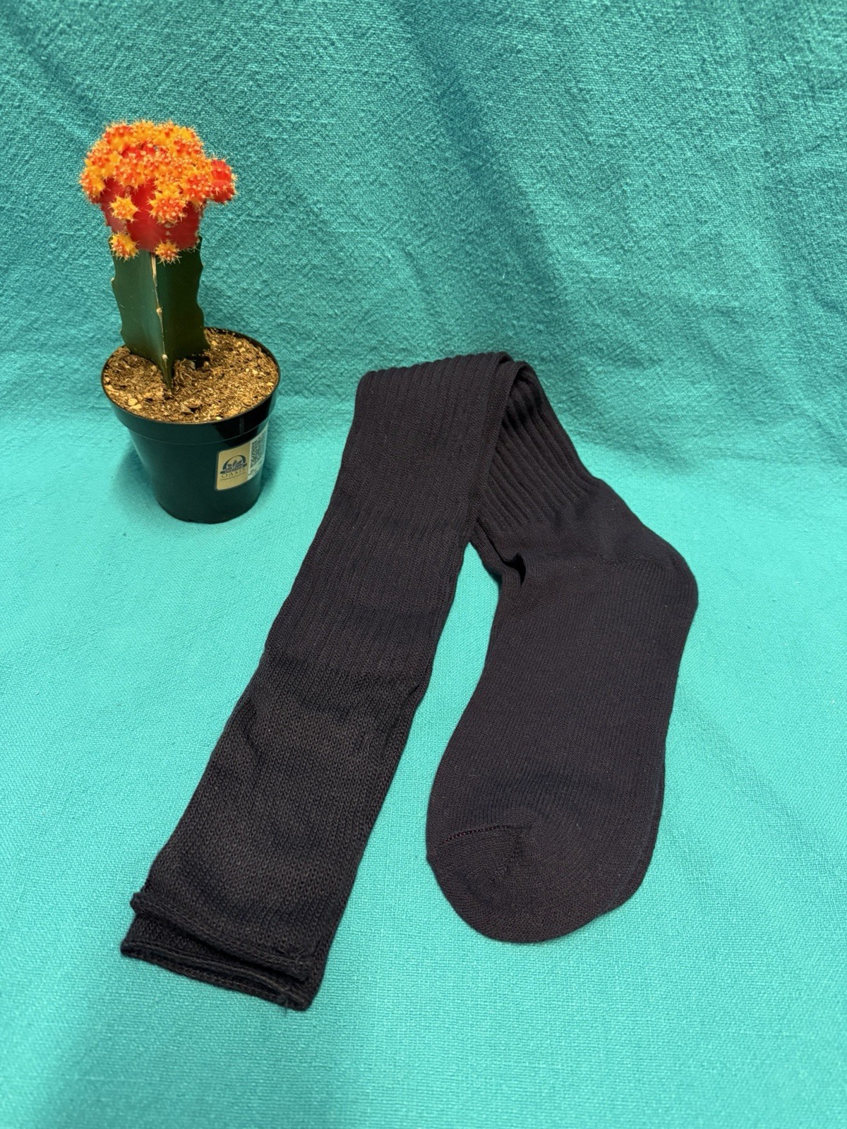 VTG Socks Navy Blue 10-13 29″ Over Calf Acrylic Blend 80s 90s New.