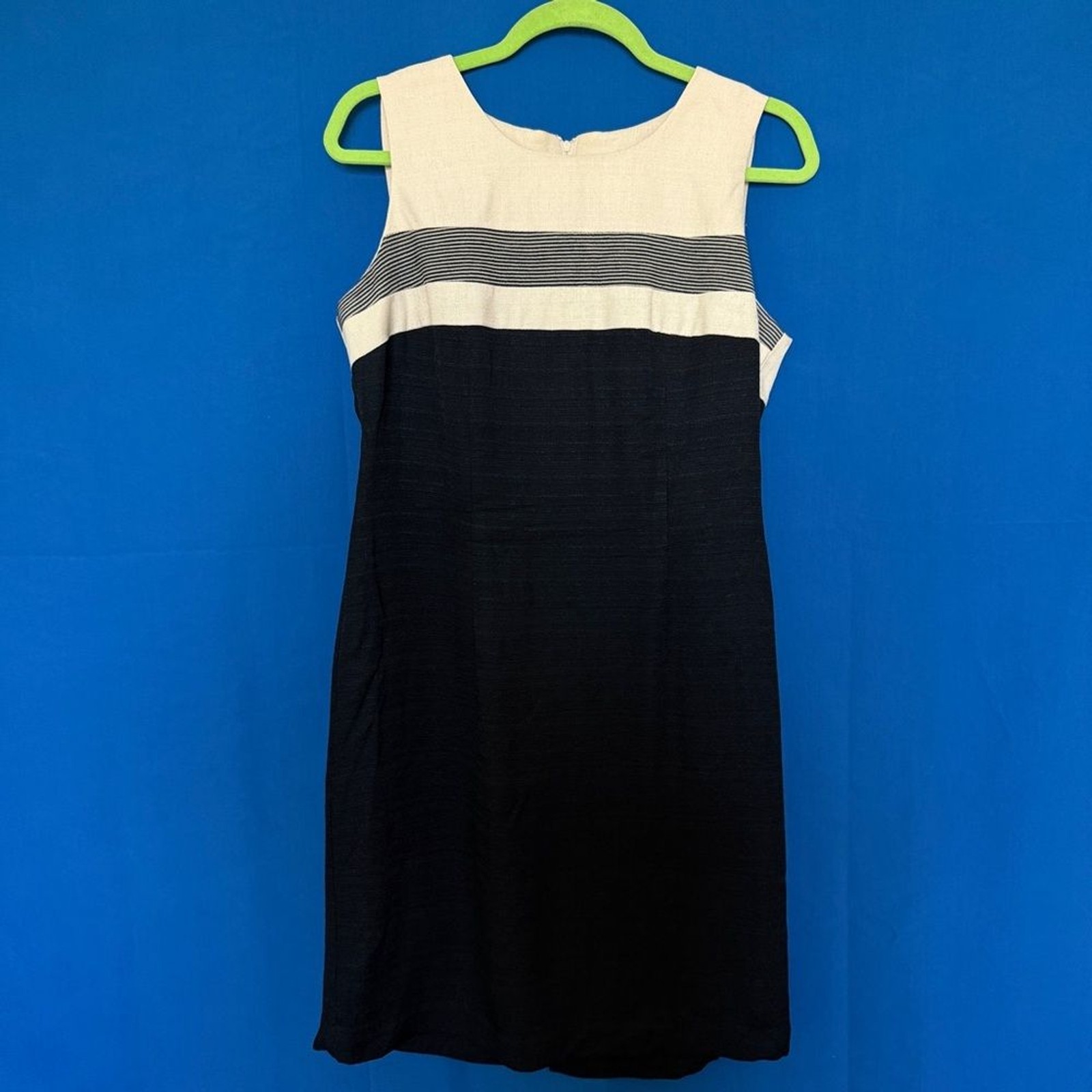 Vintage S.L. Petites Y2K 90s Black White Sleeveless Tank Dress Size 12P