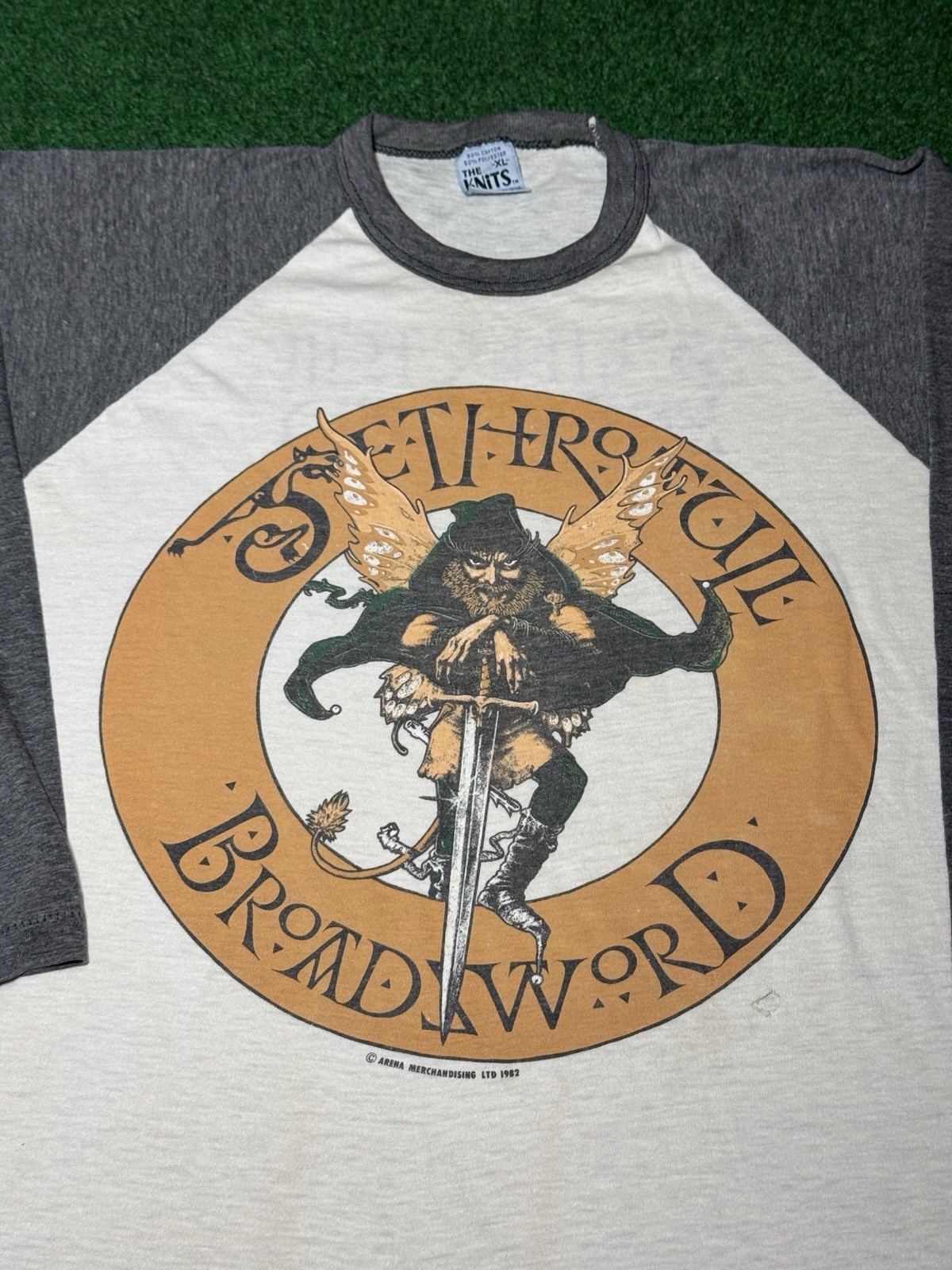 Jethro Tull 80s Raglan Concert Shirt 19×26 L/XL Vintage Broadsword Tour Band