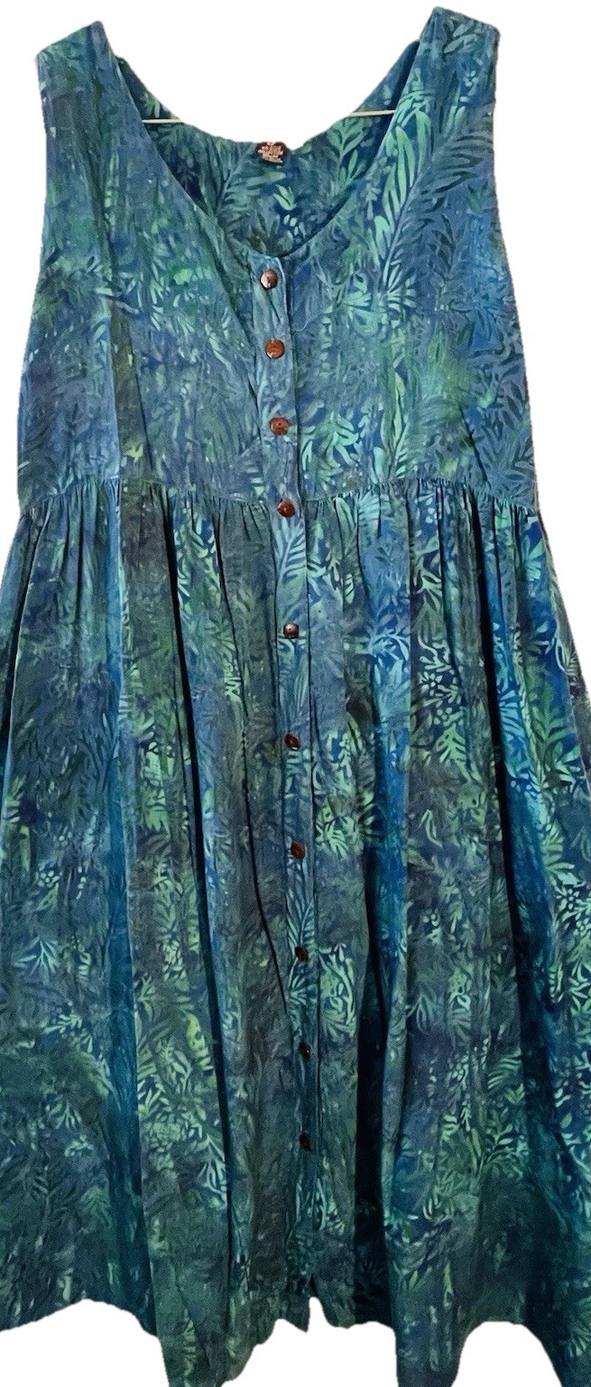 Vtg 80’s Hibiscus Collection Hawaii Gorgeous Beach Travel Soft Rayon Dress L