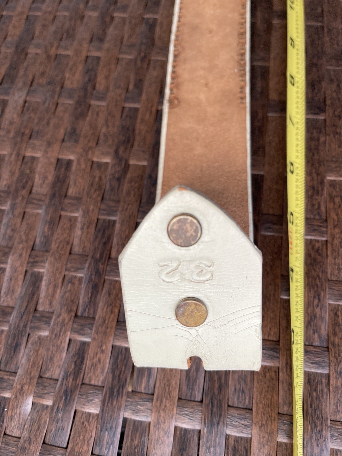 S M Upcycled Leather And Suede Belt Cream Brown By Nyovee 32