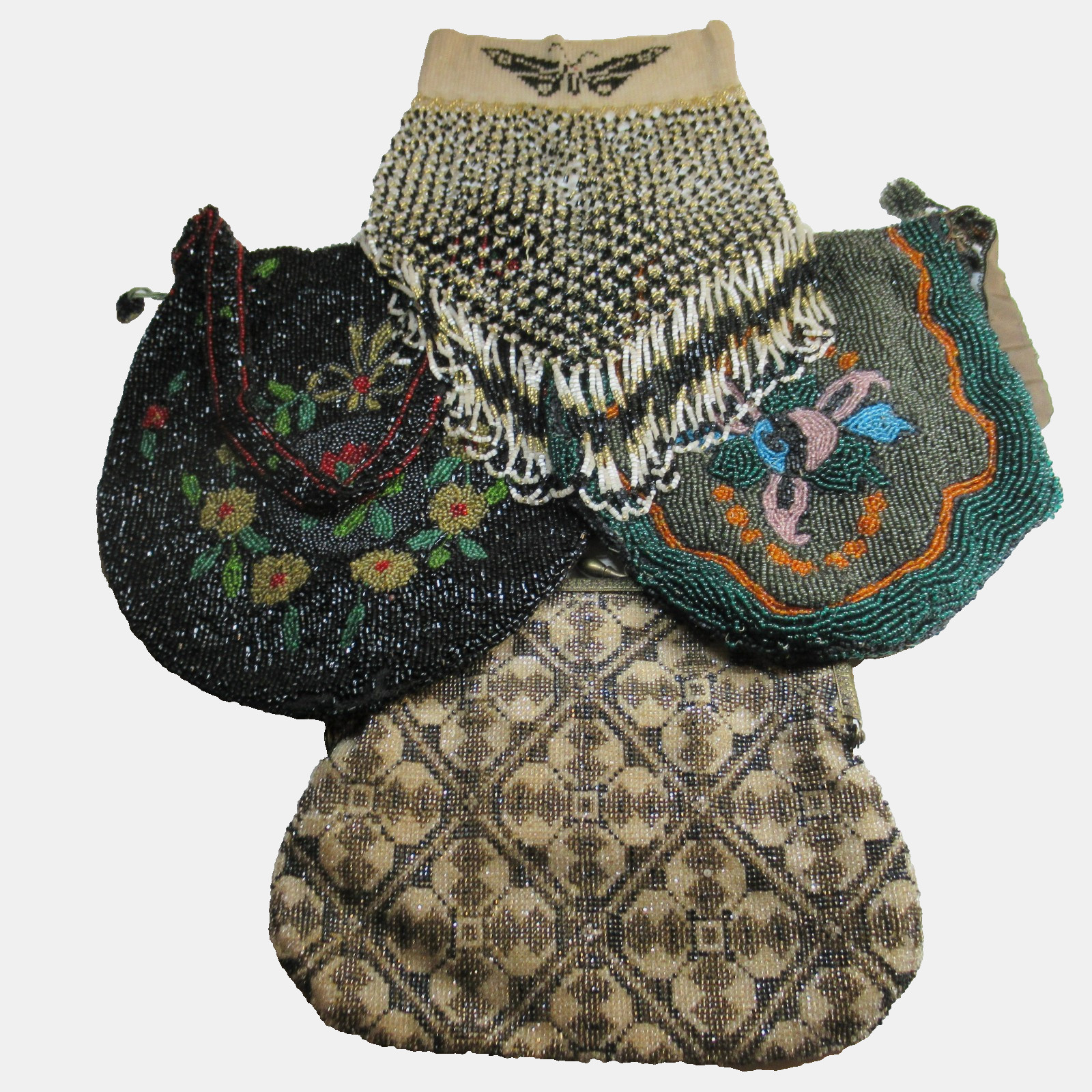 Lot 4 Beaded Vintage Antique Purses Flapper circa 1920s – SELLER PAYS US TARIFFS