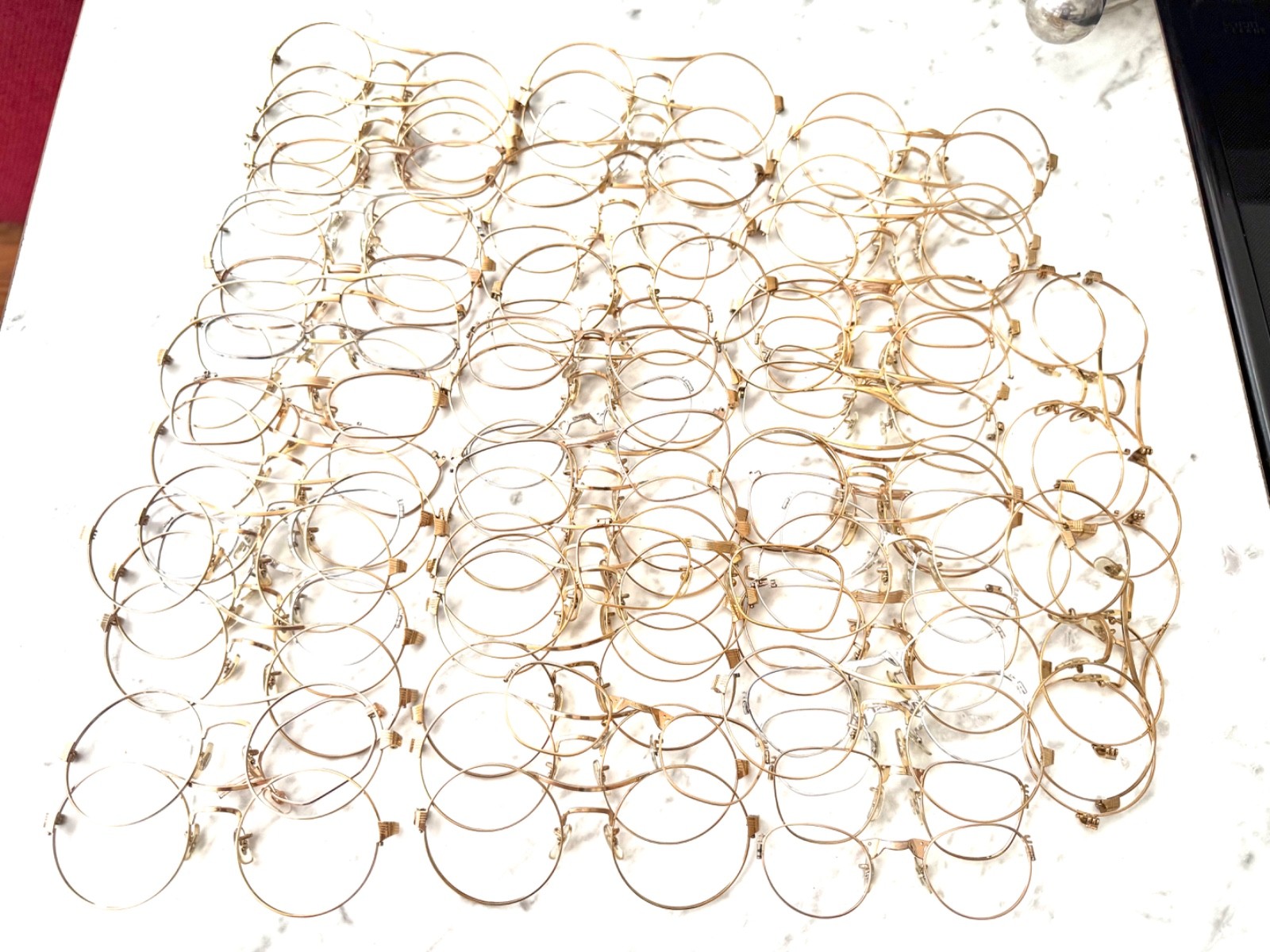 12K GF GOLD FILLED EYE GLASSES PARTS – ALL MARKED – SCRAP