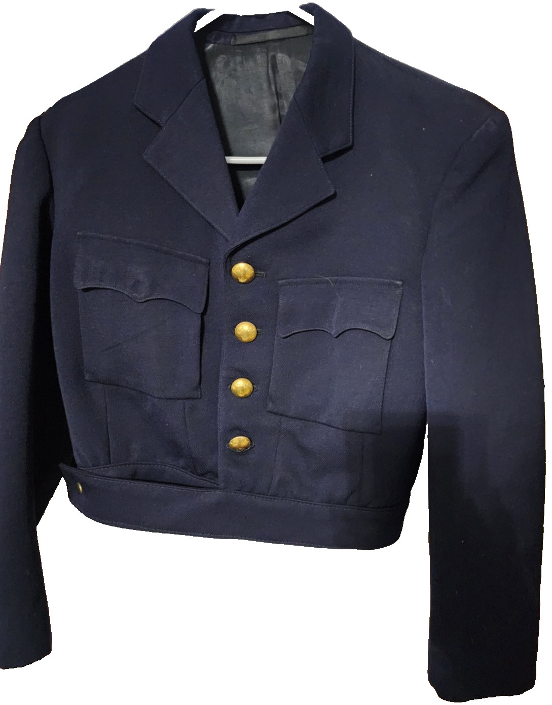 Vintage Swedish Military Jacket Söderbergs Upsala 3 Crowns Brass Buttons 150B