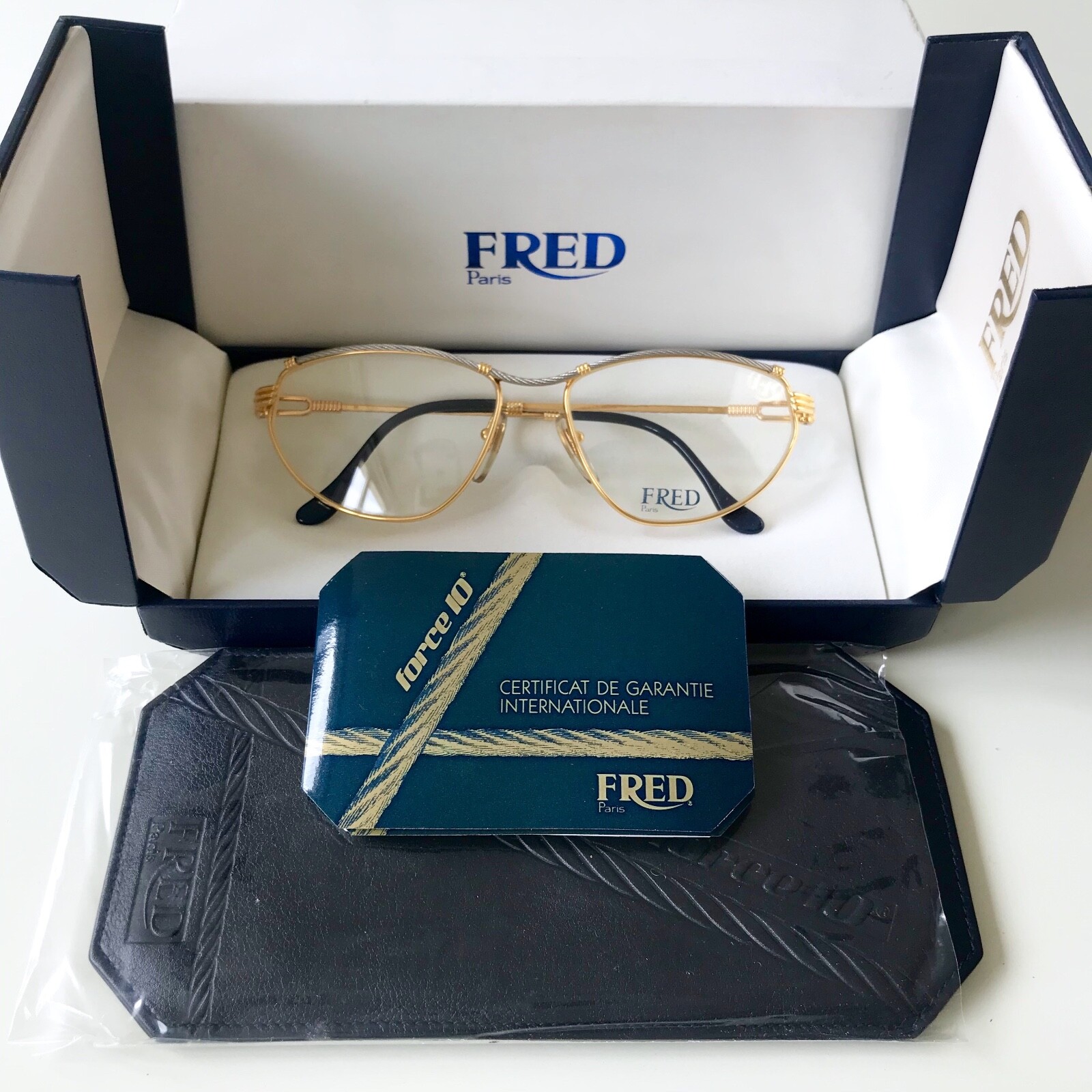 vintage FRED ALIZE eyeglasses sunglasses France rare gold plated force MEDIUM 57