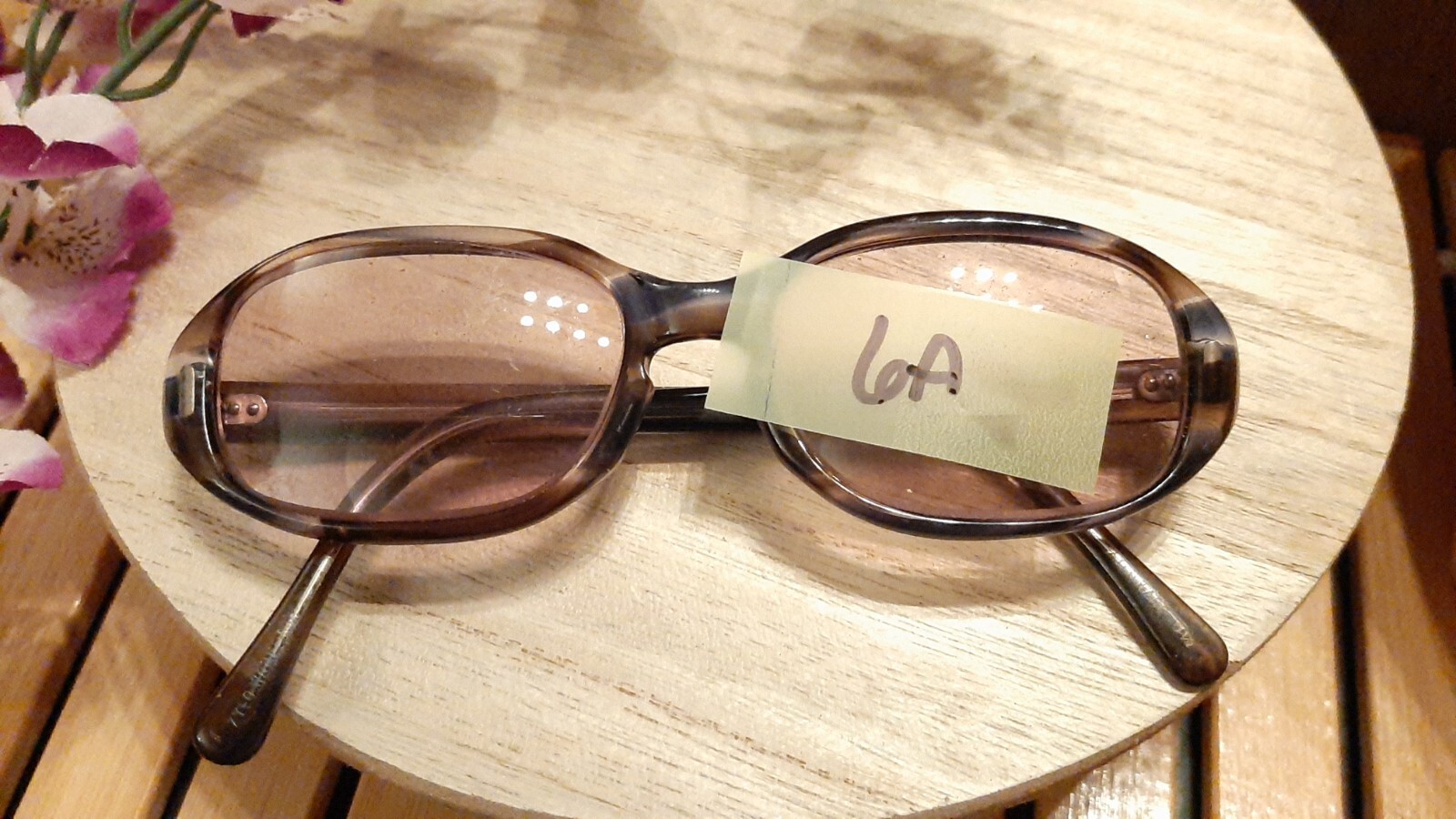 Vintage Women’s ZYLO WARE 5 1/2 EYEGLASSES FRAMES Blue Gray Tortoise ( 6A )