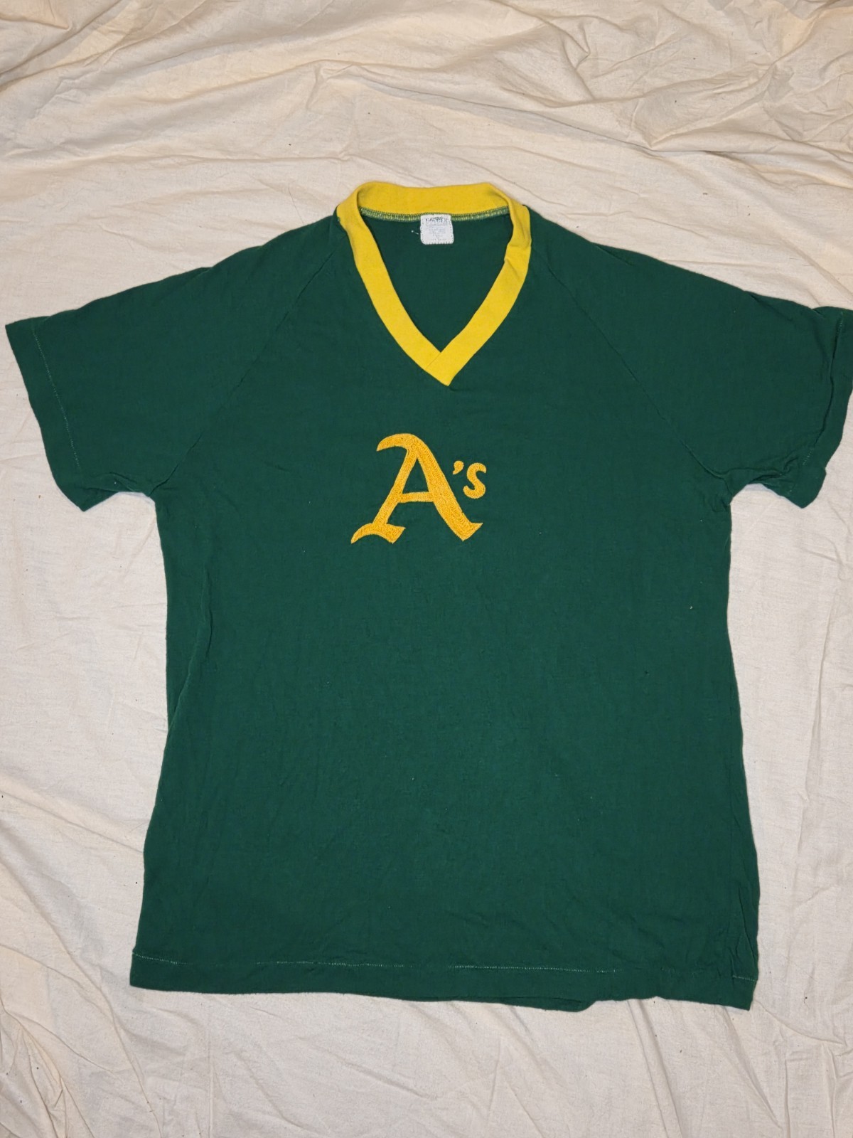 Vintage Dodger Sportswear A’s Shirt 70’s XL 100% Orlon