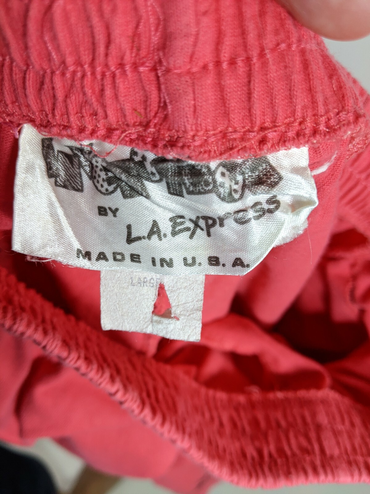 80’s Inventions By LA Express Cotton Shorts Set Outfit Red Black Southwestern