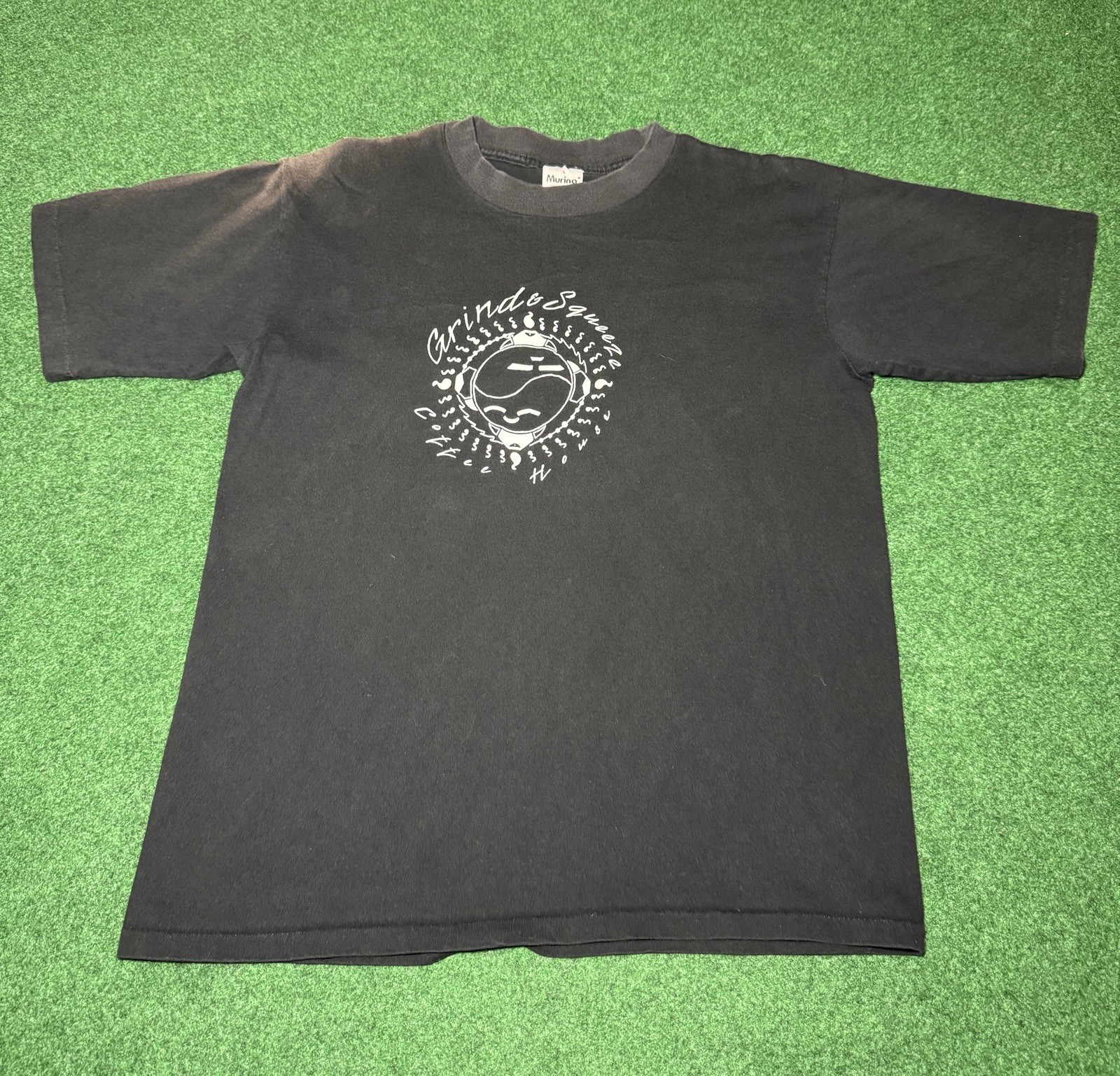 Vintage 90s Coffee Grind & Squeeze Cafe Mount Pleasant SC M/L 21×26 T Shirt