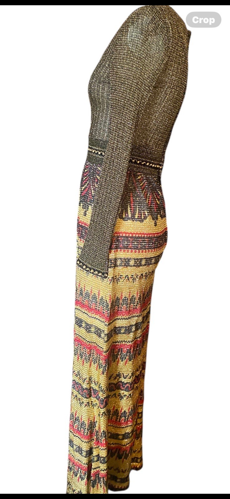 Vintage 60/70’s Semi Sheer Goddess Gown Art Deco Romance Body Con 10 Maxi Dress