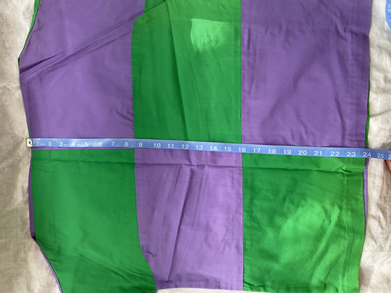 RARE Great Condition 1960s Vintage Purple & Green Women’s Large Cotton Shirt