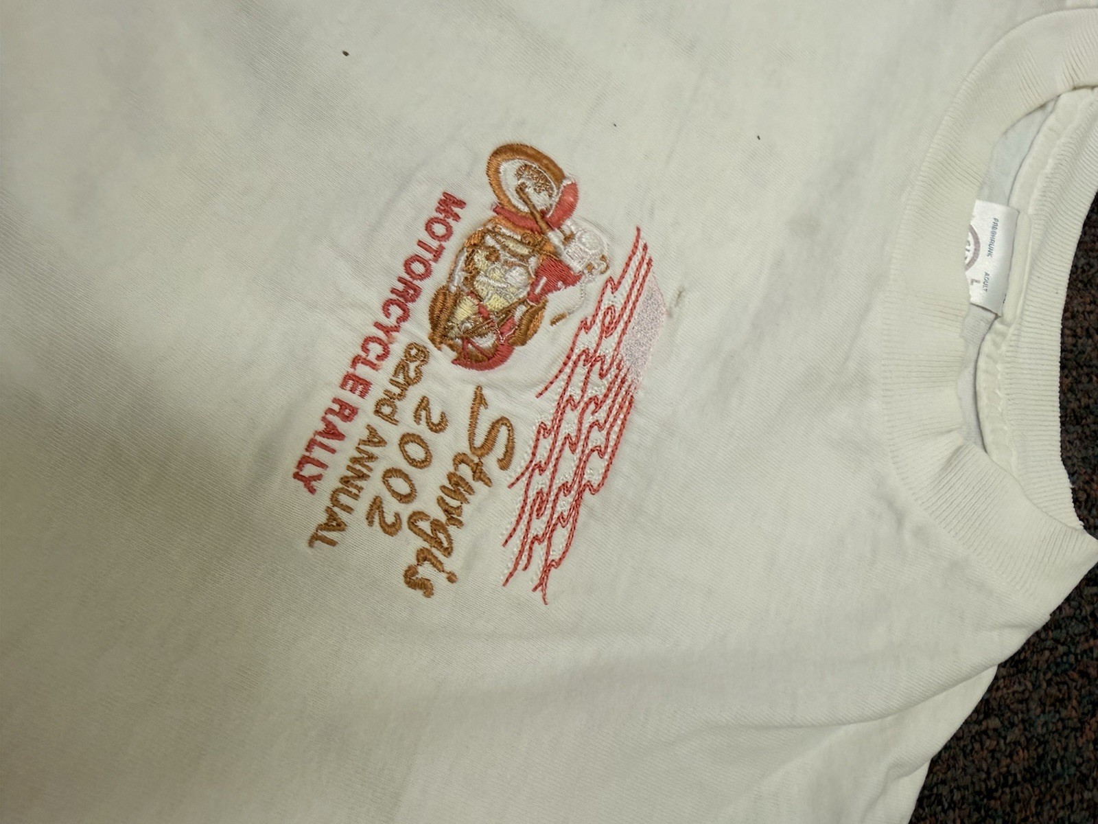 Vintage Sturgis 2002 Motorcycle Rally Long Sleeve T-Shirt size large