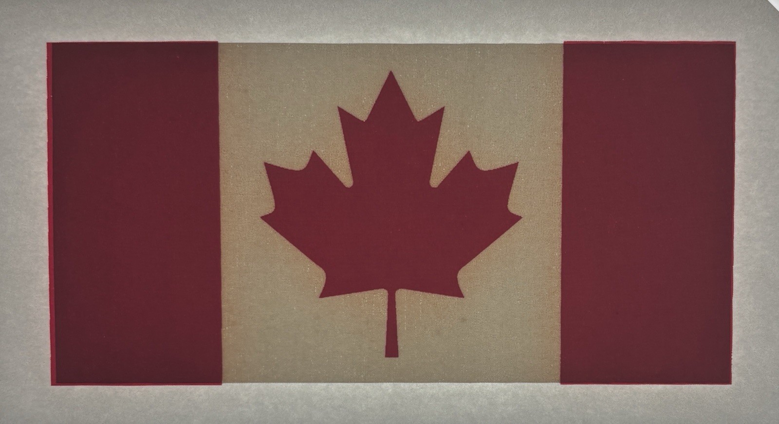 Original Vintage Canada Flag Maple Leaf Canadian Iron On Transfer